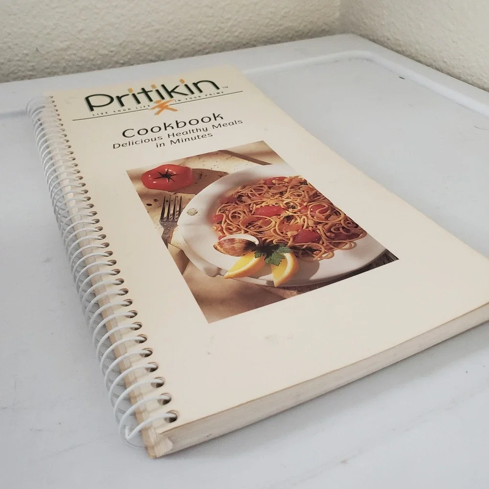 Pritikin Cookbook Delicious Healthy Meals in Minutes 1990 Spiral Bound Vintage